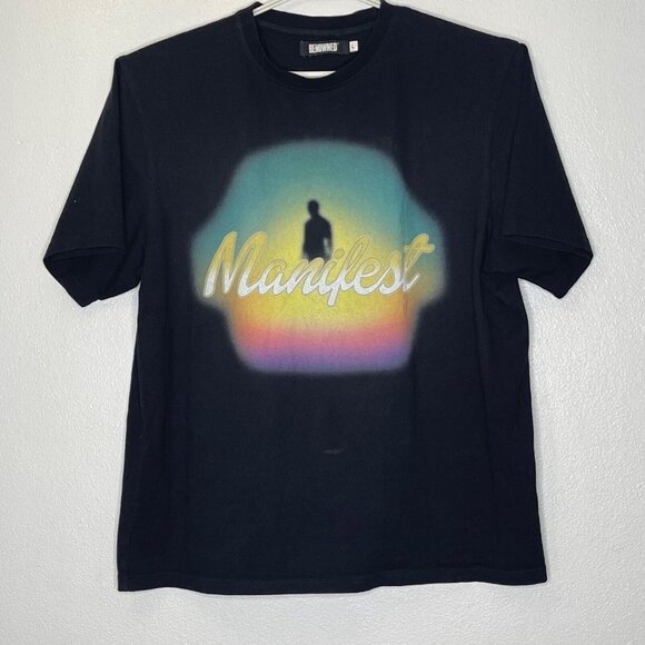 Renowned Manifest tee shirt black size large pre owned good condition - Picture 8 of 9